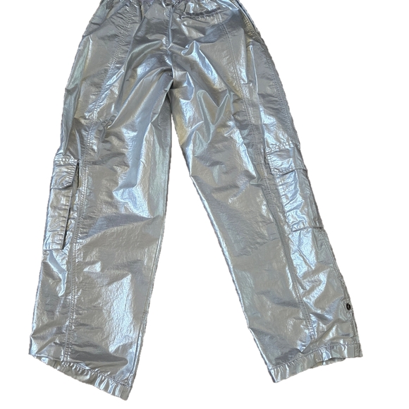 Free People Metallic Gray Pants - Picture 1 of 6